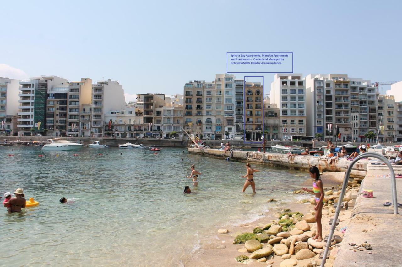 Spinola Bay Top Floor Seafront 3 Bedroom Apartment With Panoramic Sea Views - By Getawaysmalta Saint Julian's 外观 照片